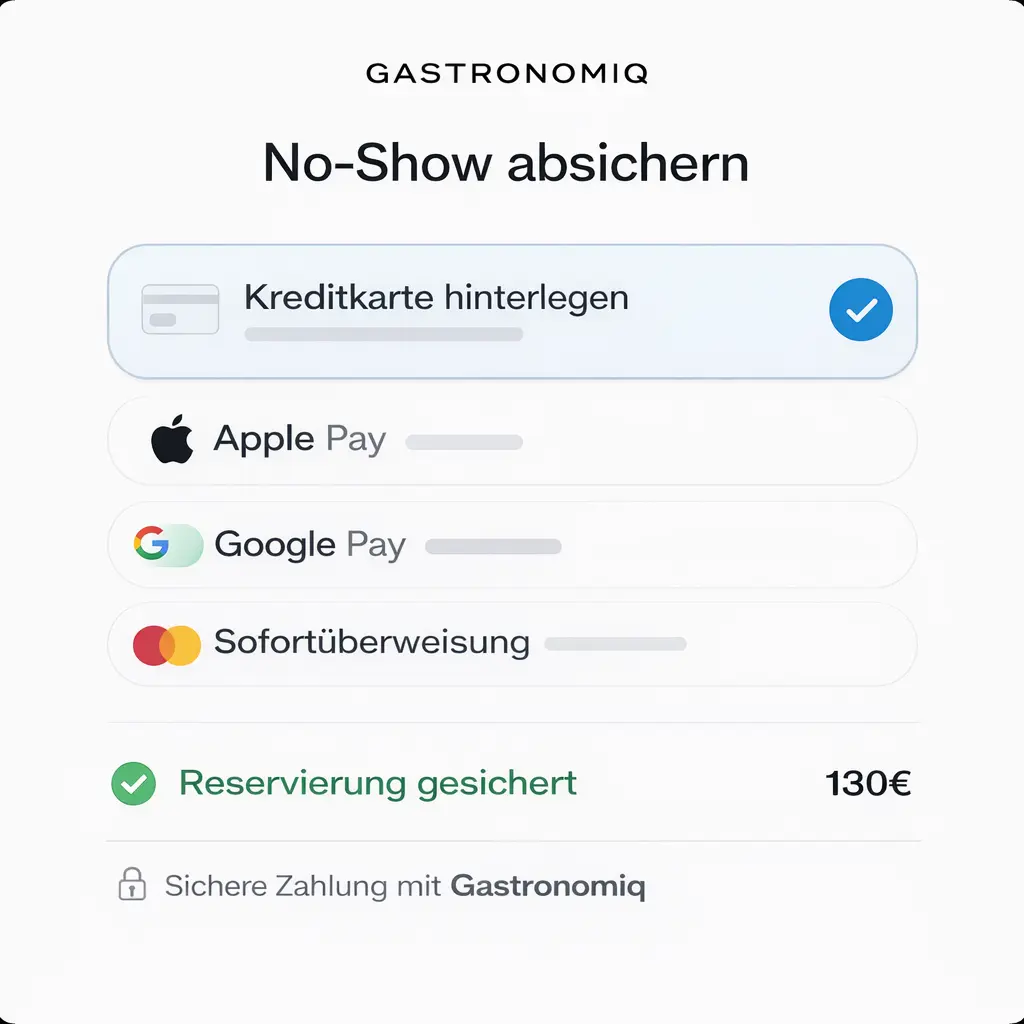 No-Show Schutz mit Kreditkarten-Absicherung über Stripe